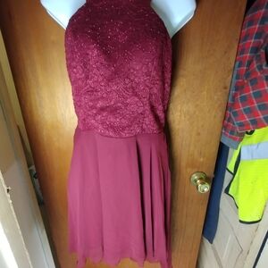 Speechless Deep Red Sequin Dress